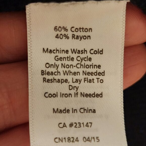 Talbots Luxe Knit Zip Front Jacket Black Tight Knit Sweater Cargian Jacket sz M - Picture 6 of 8